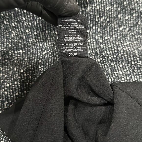 THEORY Black White Gray Abstract A Line Short Sleeve Shift Dress With Zippered P - Picture 5 of 6